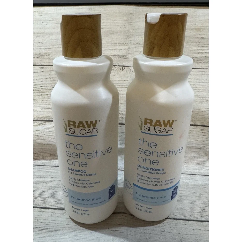 Fragrance Free Raw Sugar The Sensitive One Shampoo & Condition - 18 ounce each